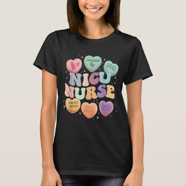 T-shirt Nicu Valentine Nicu Nurse Valentines Day Icu Nurse (Devant)