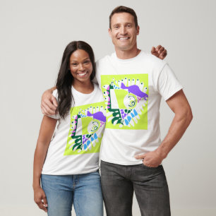 T-shirt Nid d'oiseau - Oreiller blanc vert pastel