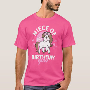 T-shirt Nièce De Fille Anniversaire Famille Correspondant