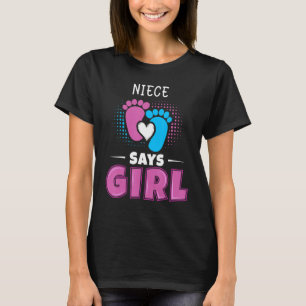 T-shirt Niece Dit Girl Baby Genre Reveal Outfit Pregnanc