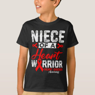 T-shirt Nièce d'un guerrier du cœur Maladie cardiaque Ruba
