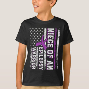 T-shirt Nièce d'un guerrier Epilepsie violet Ribbon Suppor