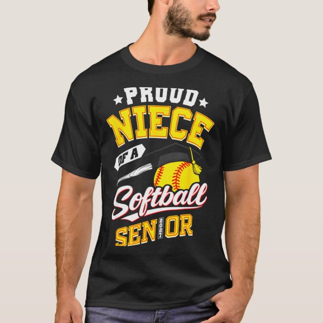 T-shirt Nièce fière d'une classe terminale de softball 202 (Devant)