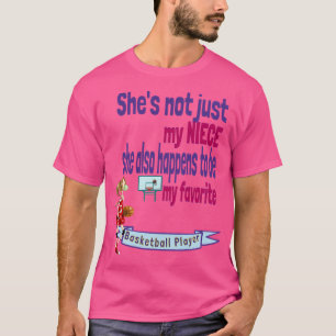 T-shirt Niece Kid Child Est Mon Joueur De Basketball favor