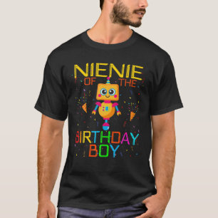 T-shirt Nienie De L'Anniversaire Boy Robotics Thème Famill