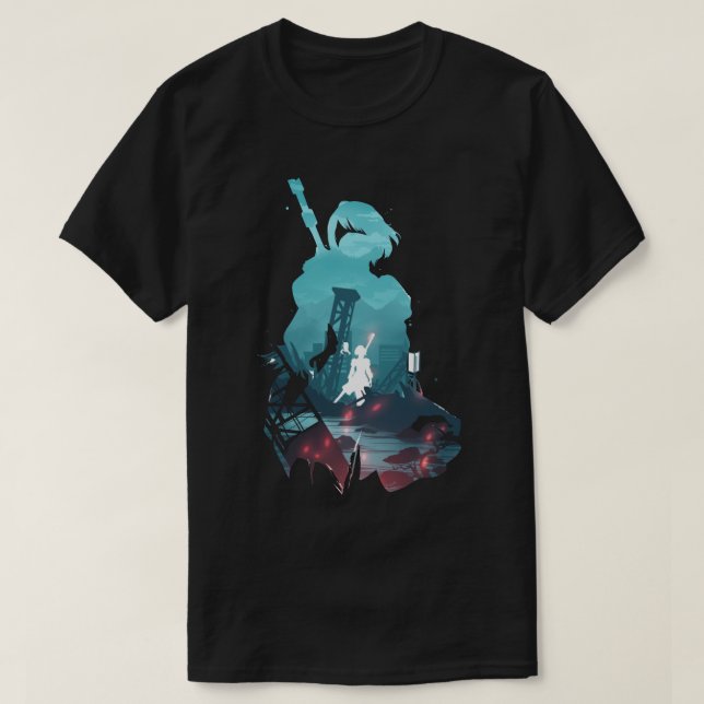 T-shirt Nier Automata 2B waifu (Design devant)