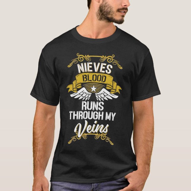 T-shirt Nieves Blood Runs Through My Veins (Devant)