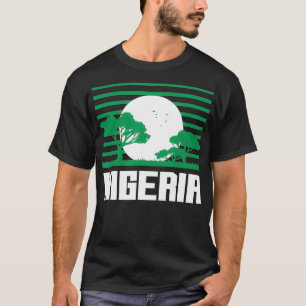 T-shirt Nigeria Afrique Vintage coucher de soleil Savannah