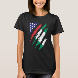 T-shirt Nigeria American Grosse Drapeau USA Patriot Herita