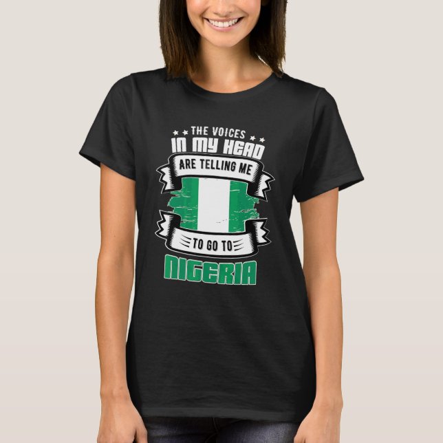 T-shirt Nigeria Dans Ma Tête (Devant)