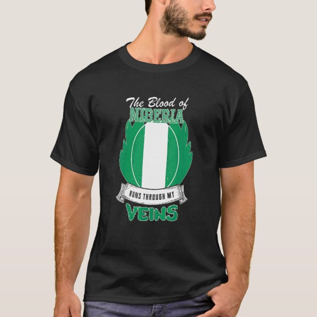 T-shirt Nigeria dans mes veines (Devant)