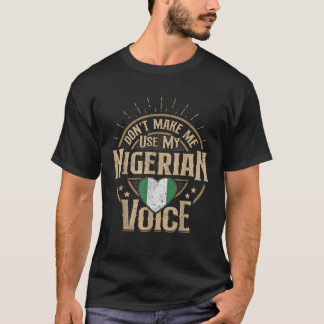 T-shirt Nigeria Drapeaux Souvenirs pour Nigérians Hommes F