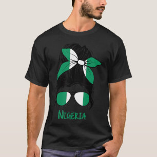 T-shirt Nigeria Girl Nigerian girl Nigeria Drapeau féminin