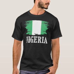 T-shirt Nigeria vintage Drapeau I Love Nigeria