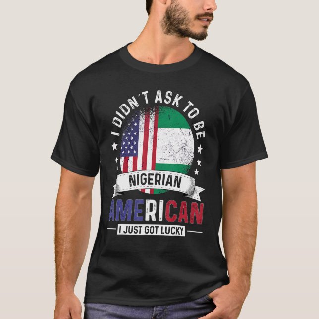 T-shirt Nigerian American Countries Flags Pride Nigeria Fl (Devant)