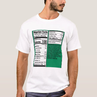 T-shirt Nigerian Men Facts - Nutritional