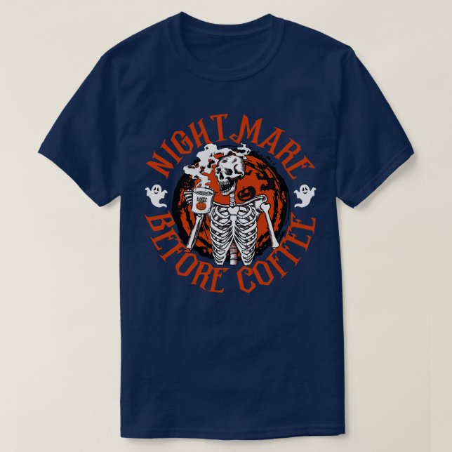 T-shirt Nighmare Before Coffee (Design devant)