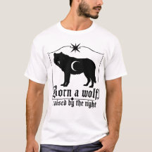 T-Shirt Night Gothic Né Loup
