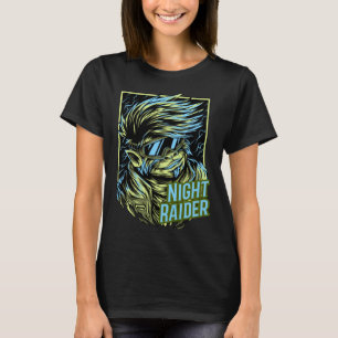 T-shirt Night Raider Futuristic Street Punk avec lunettes