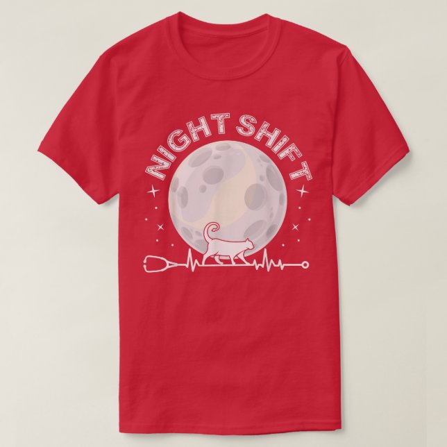T-shirt Night Shift Different Breed Stethoscope Funny Nurs (Design devant)