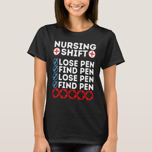 T-shirt Night Shift Nurse Day Quote Nursing Week Shifting  (Devant)