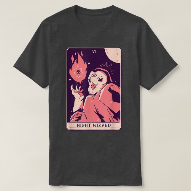T-shirt Night Wizard Tarot  (Design devant)
