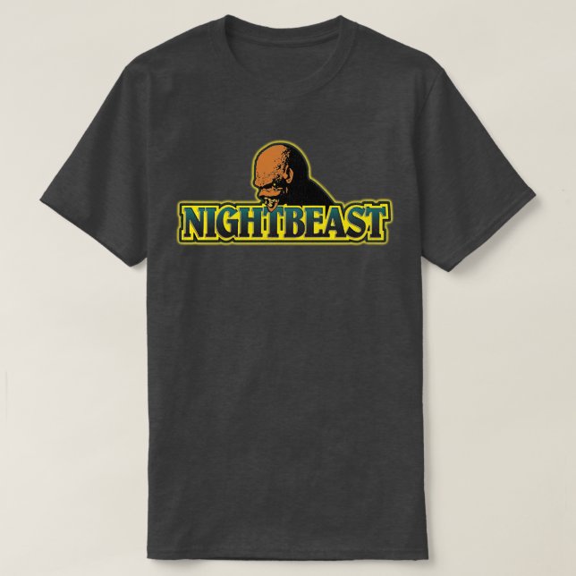 T-shirt Nightbeast 80s Cult Classic Horror Design (Design devant)