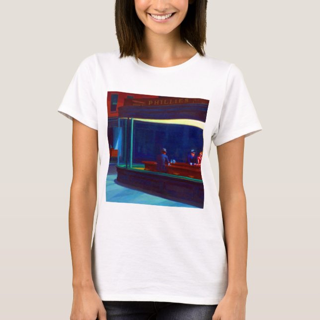 T-shirt Nighthawks d'Edward Hopper (Devant)
