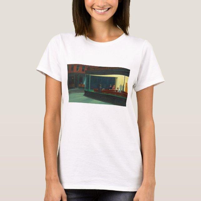 T-shirt Nighthawks - Edward Hopper (Devant)