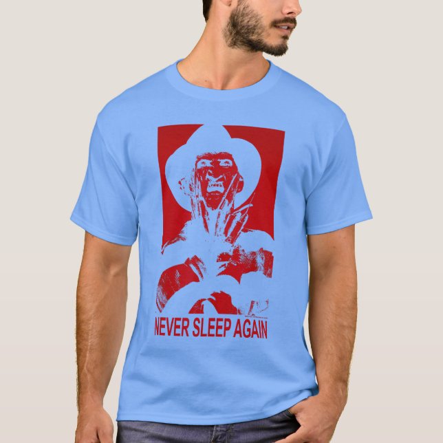 T-shirt Nightmare on Elm Street Freddy Never Sleep Again f (Devant)