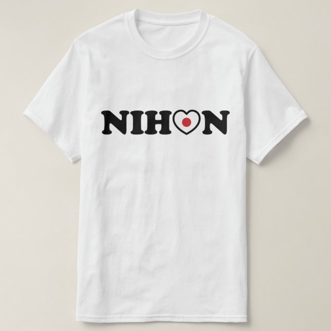 T-shirt Nihon Love Coeur Drapeau (Design devant)