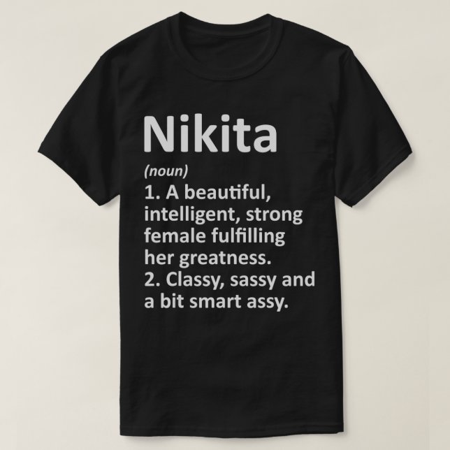 T-shirt NIKITA Definition Personalized Name Funny Christma (Design devant)