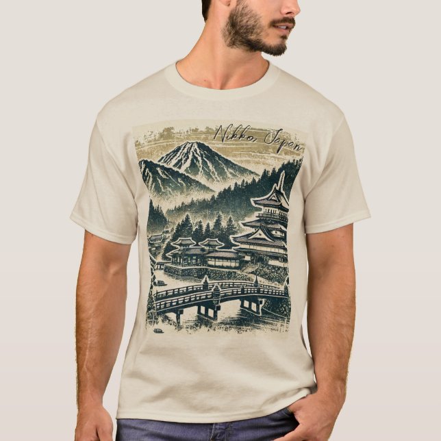T-shirt Nikko Japan Distressed Grunge (Devant)