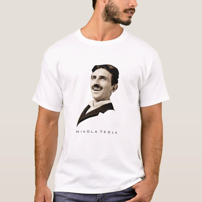 T-shirt Nikola Tesla Smile (Devant)