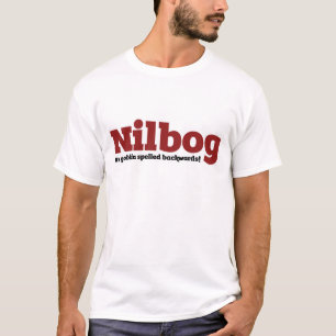 T-shirt Nilbog c'est gobelin orthographié à l'envers