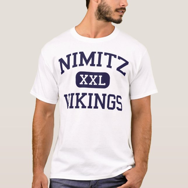 T-shirt Nimitz - Vikings - lycée - Irving le Texas (Devant)