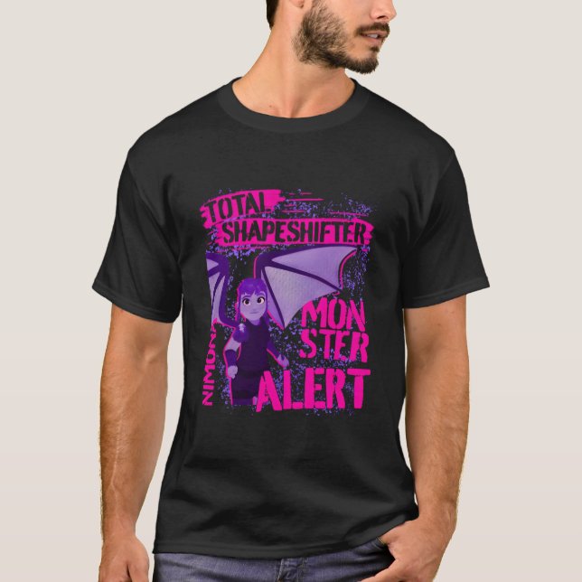 T-shirt Nimona Total Shapeshifter Monster Alert Graffiti (Devant)