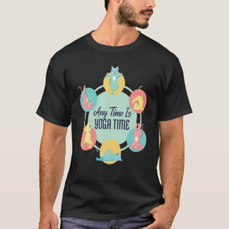 T-shirt N'importe quel moment est le moment du yoga Chat P