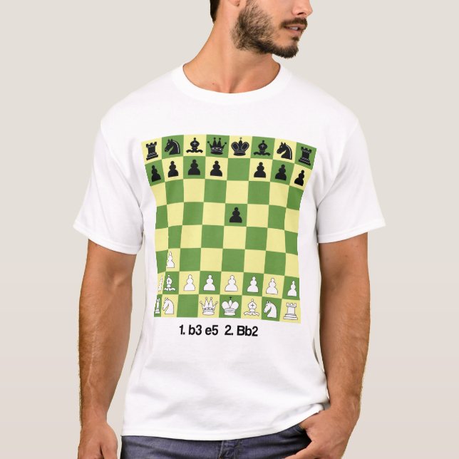 T-shirt Nimzowitsch-Larsen Attaque Échecs Ouverture Chemis (Devant)