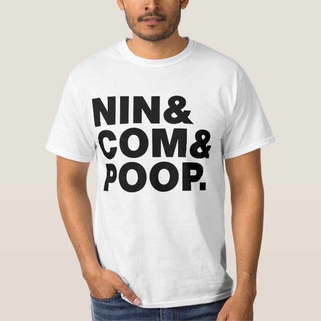 T-SHIRT NIN & COM & POOP. (Devant)