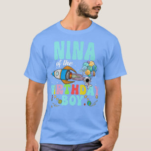 T-shirt Nina De L'Anniversaire Astronaut Boy Space Party 