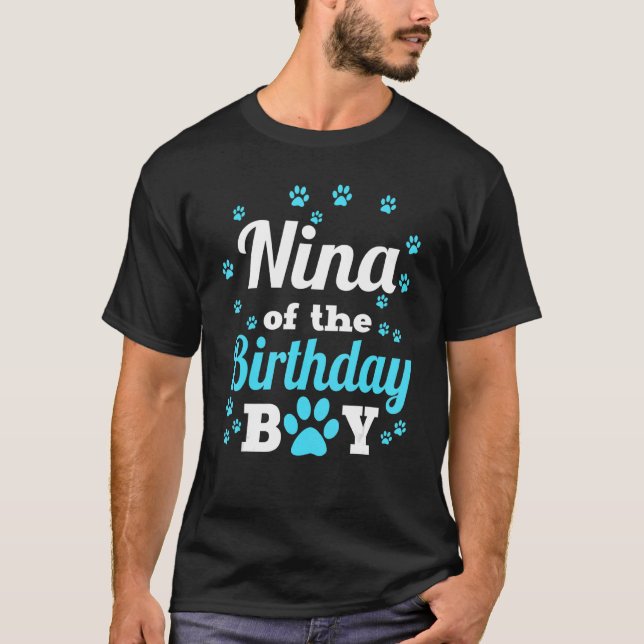 T-shirt Nina De L'Anniversaire Chien Chien Paw Anniversair (Devant)
