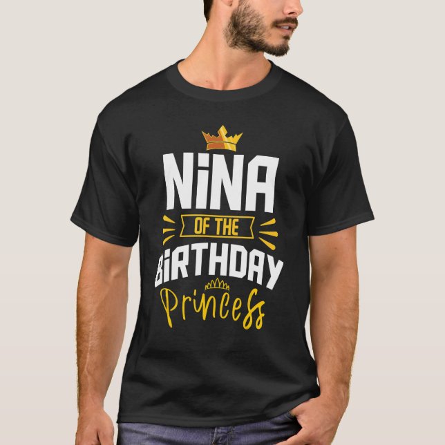 T-shirt Nina De L'Anniversaire Princess Party Anniversaire (Devant)