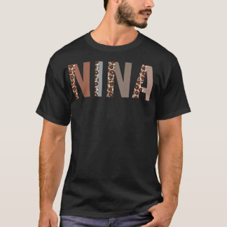 T-shirt Nina Empreinte de léopard Maman mignonne Fête des 
