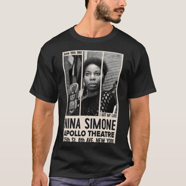T-shirt Nina Jazz Concert Poster girl (Devant)