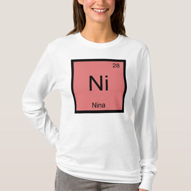 T-shirt Nina Nom Chimie Élément Tableau Périodique (Devant)