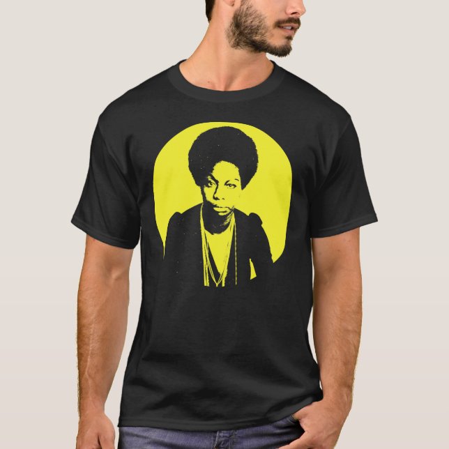 T-shirt Nina Simone - Jazz Lady (Pour Arrière - plan Sombr (Devant)