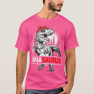 T-shirt Ninasaurus T Rex Dinosaur Nina Saurus Fête Des Mèr