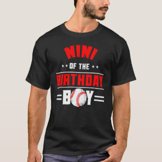 T-shirt Nini De L'Anniversaire Boy Baseball Thème Famille