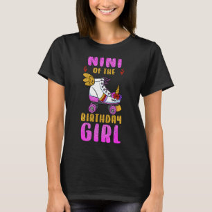 T-shirt Nini de l'Anniversaire fille Roller Patins Patinag